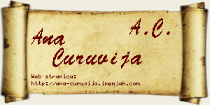 Ana Ćuruvija vizit kartica